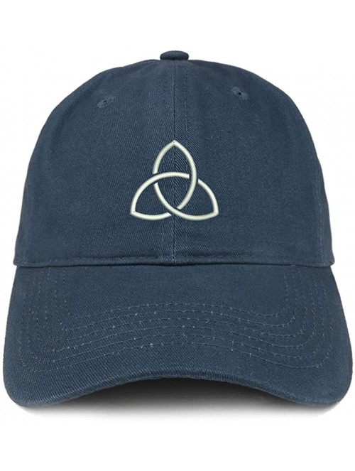Baseball Caps Holy Trinity Embroidered Brushed Cotton Dad Hat Ball Cap - Navy - CT180D8OCMR $20.57
