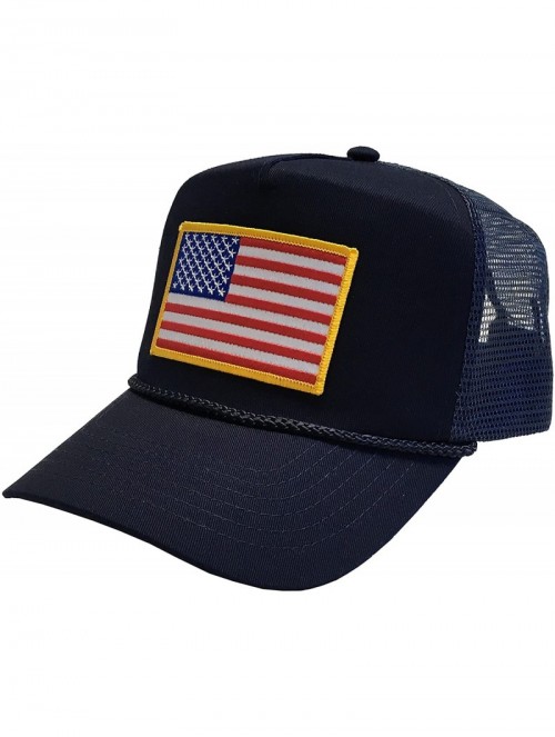 Baseball Caps Flag of The United States of America Adjustable Unisex Adult Hat Cap - Navy/Mesh - CA184YUGHUY $16.27