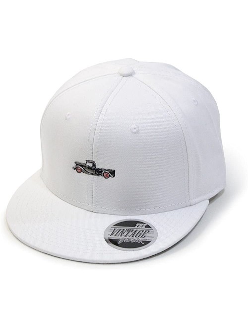 Baseball Caps Premium Plain Cotton Twill Adjustable Flat Bill Snapback Hats Baseball Caps - Bt White - CR12MSJ2G8B $19.77