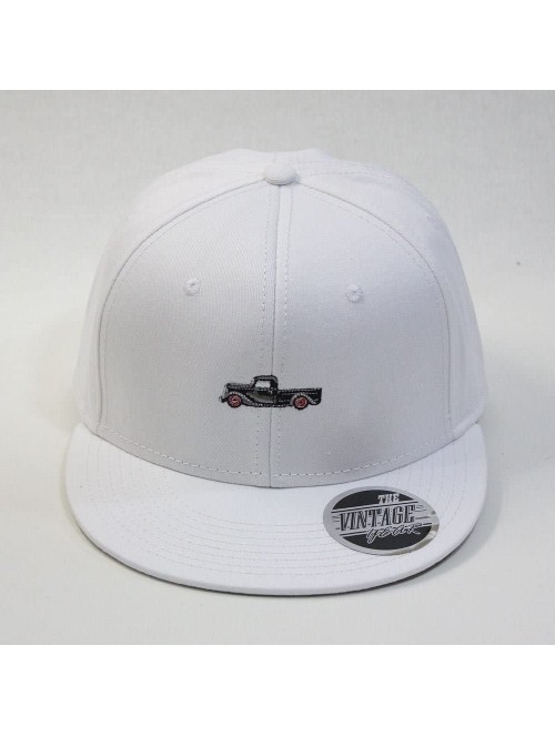 Baseball Caps Premium Plain Cotton Twill Adjustable Flat Bill Snapback Hats Baseball Caps - Bt White - CR12MSJ2G8B $19.77