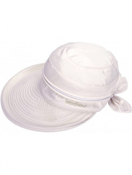 Bucket Hats Visor Hats Wide Brim Cap UV Protection Summer Sun Baseball Beach Hat - Beige - CU18CELH0SN $17.16