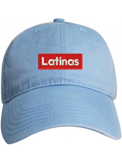 Baseball Caps Latinas Dad Hat Cotton Baseball Cap Polo Style Low Profile - Sky - CM186648ETS $14.80