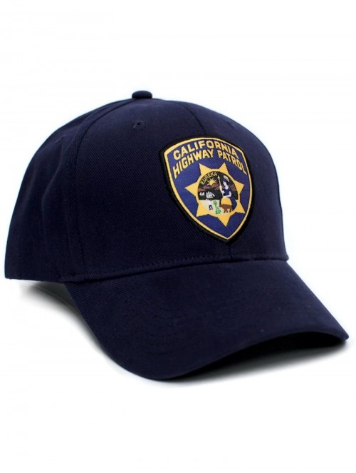 Baseball Caps California Highway Patrol Eureka Badge Applique Hat Cap Adult One-Size Multi - Navy - CB187QU4GYO $14.31