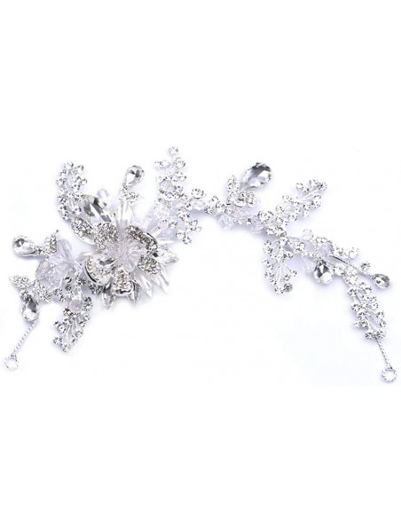 Headbands Women's Bridal Headband Child Garland Hair Wreath Handmade Wedding Headpiece - 646-silver - C418Y4A6DIZ $24.28