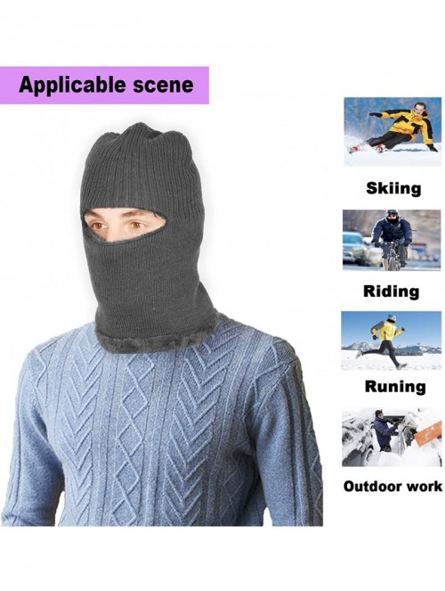 Balaclavas Kint Balaclavas Face Warmer Mask - Thick Double Layer Fleece Lining Windproof Ski Beanie Hat for Mens Womens - CO1...