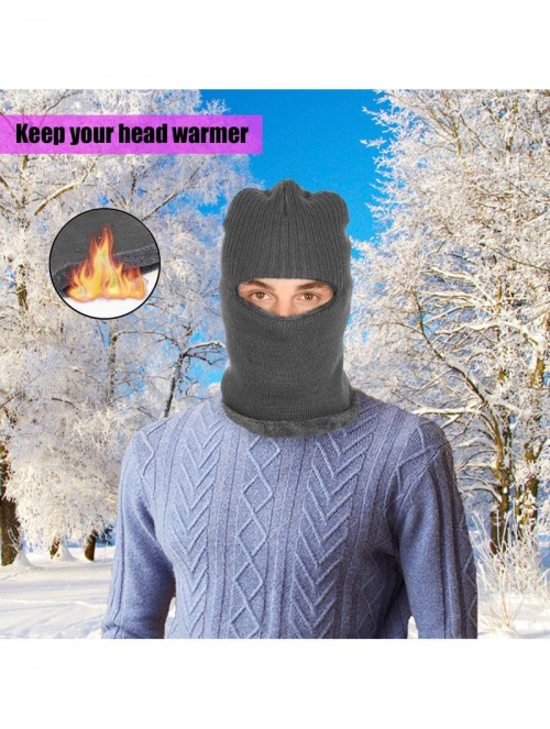 Balaclavas Kint Balaclavas Face Warmer Mask - Thick Double Layer Fleece Lining Windproof Ski Beanie Hat for Mens Womens - CO1...