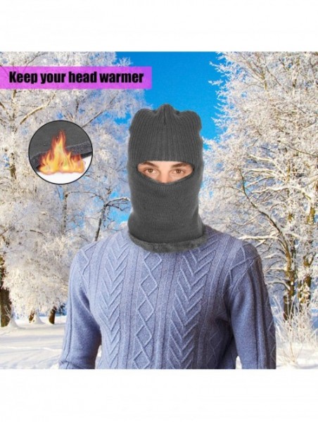 Balaclavas Kint Balaclavas Face Warmer Mask - Thick Double Layer Fleece Lining Windproof Ski Beanie Hat for Mens Womens - CO1...