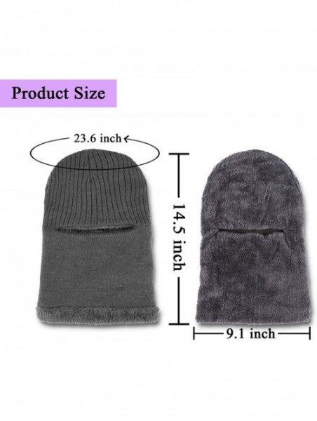 Balaclavas Kint Balaclavas Face Warmer Mask - Thick Double Layer Fleece Lining Windproof Ski Beanie Hat for Mens Womens - CO1...