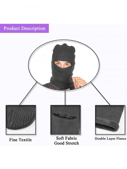 Balaclavas Kint Balaclavas Face Warmer Mask - Thick Double Layer Fleece Lining Windproof Ski Beanie Hat for Mens Womens - CO1...