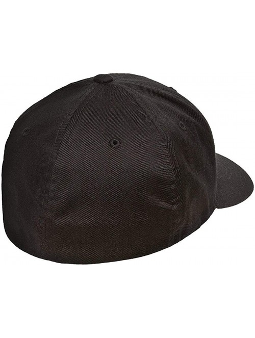 Baseball Caps Unisex Wooly Combed Twill Cap - 6277 - Black - CZ18MC0MWHY $14.44