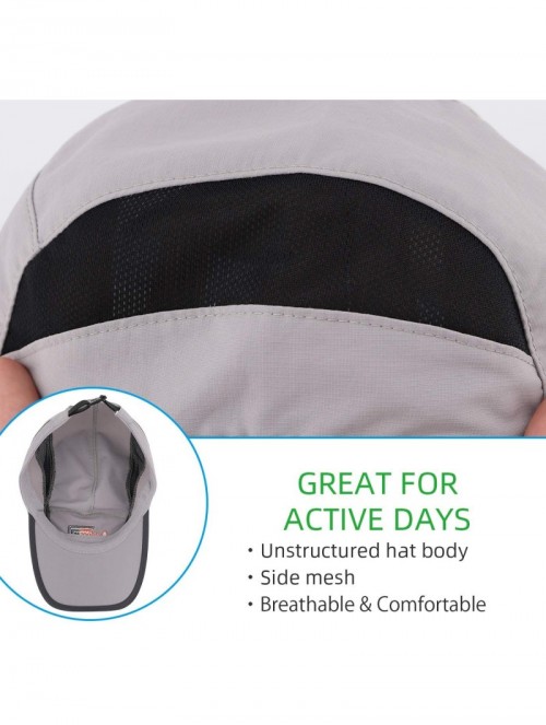 Baseball Caps Running Cap Water Repellent Sport Hat for Men (7-7 1/2) - Black - CF18M8MQ2YW $17.21