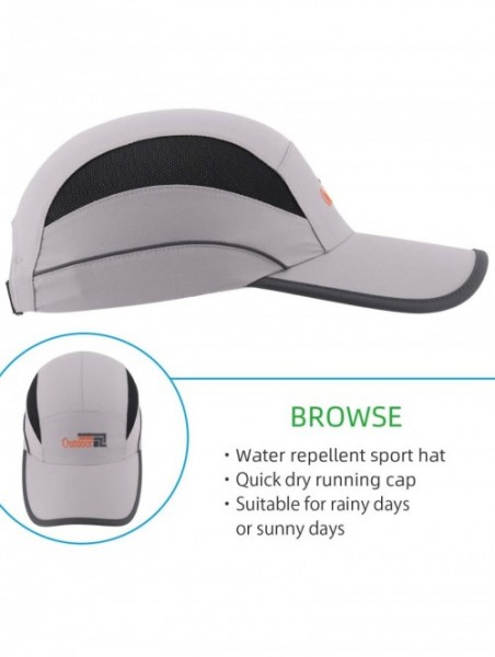 Baseball Caps Running Cap Water Repellent Sport Hat for Men (7-7 1/2) - Black - CF18M8MQ2YW $17.21