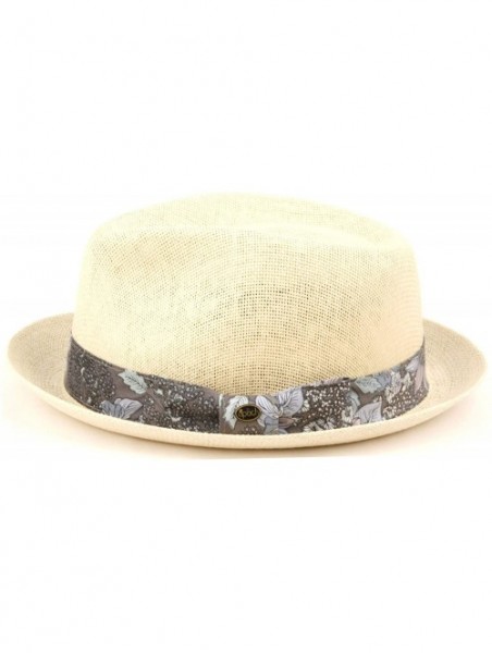 Fedoras Mens Summer Fedora Cuban Style Short Brim Hat - F2806natral - CY18Q78U5EZ $26.87