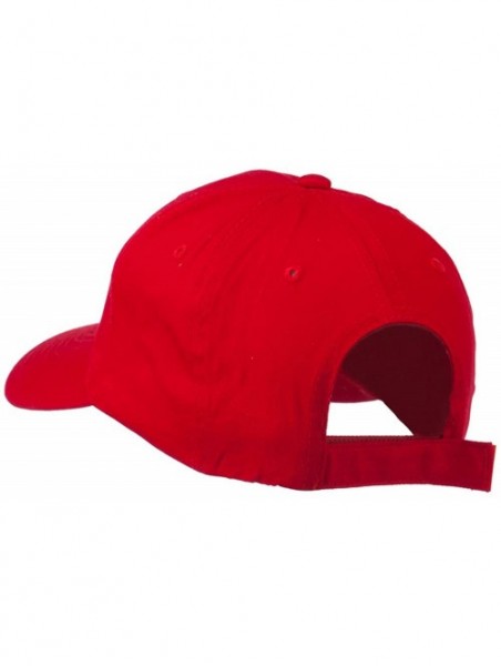 Baseball Caps Peace Symbol Embroidered Cotton Twill Cap - Red - CP11RNPMQSB $23.86