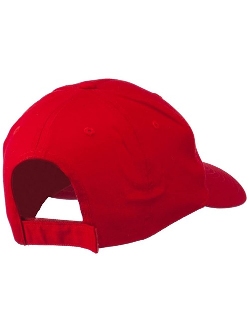 Baseball Caps Peace Symbol Embroidered Cotton Twill Cap - Red - CP11RNPMQSB $23.86