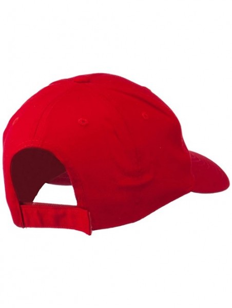 Baseball Caps Peace Symbol Embroidered Cotton Twill Cap - Red - CP11RNPMQSB $23.86