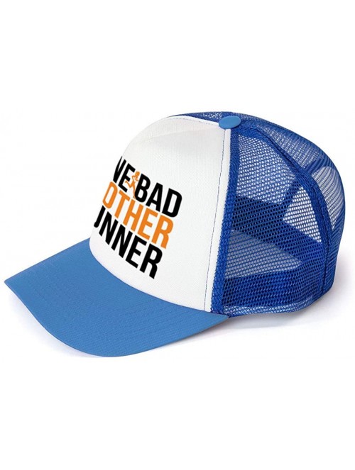 Baseball Caps Running Trucker Hat - One Bad Mother Runner - Multiple Colors - Royal - CC12OBD1GDK $35.21