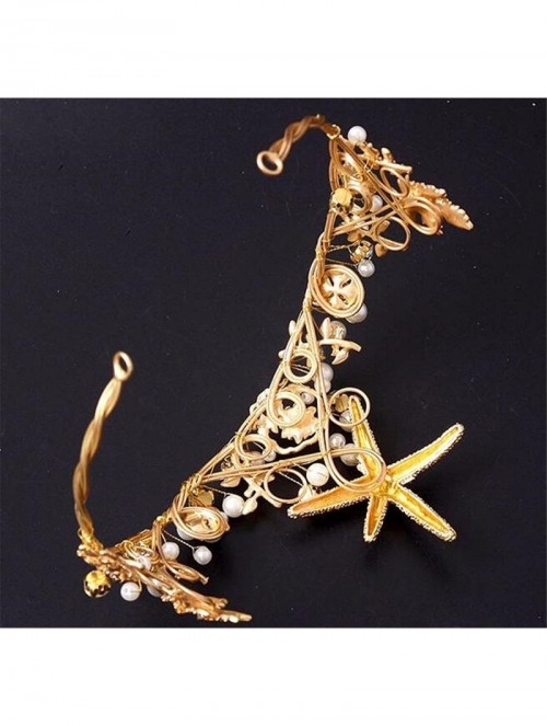 Headbands Mermaid Starfish Headband Hair Band Wedding Bridal Crown Tiara Jewelry(A1715) - CM1886E58LI $55.17