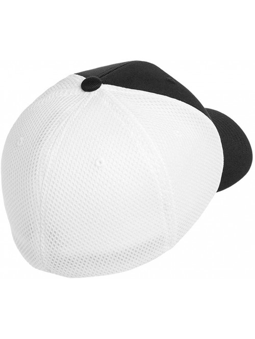 Baseball Caps Flexfit Ultrafibre & Airmesh 6533 with NoSweat Hat Liner - Black/White - CY18O8E3U79 $21.23