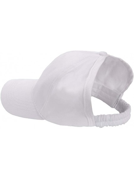 Baseball Caps Ponytail Baseball Glitter Ponycaps Adjustable - Y-white - CP18NI2DSOU $12.92