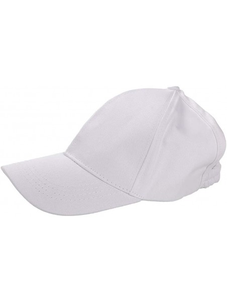 Baseball Caps Ponytail Baseball Glitter Ponycaps Adjustable - Y-white - CP18NI2DSOU $12.92