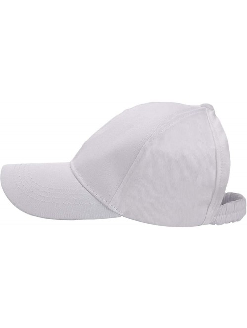 Baseball Caps Ponytail Baseball Glitter Ponycaps Adjustable - Y-white - CP18NI2DSOU $12.92