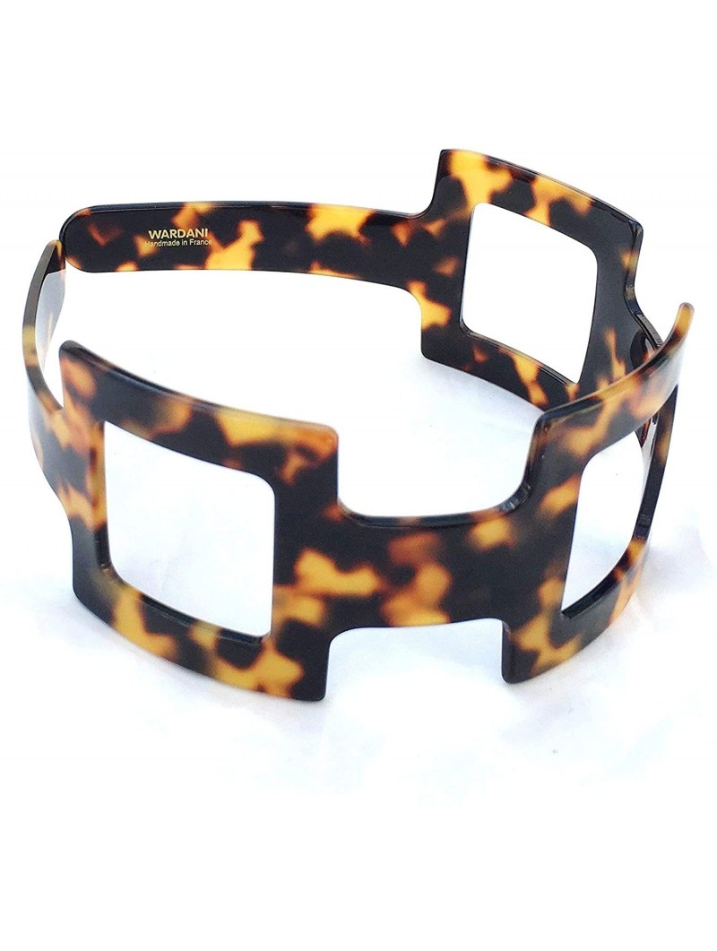 Headbands Wide 3 Squares Eyelet Tortoiseshell Headband Handmade in France - Tokio - CZ12E1Q6ZK9 $47.66