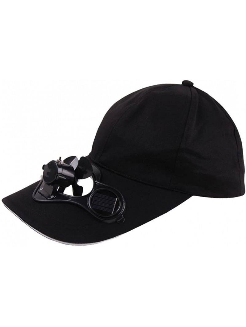 Sun Hats 2018 New Camping Hiking Peaked Cap with Solar Powered Fan Baseball Hat Cooling Fan Cap - B - CL18G7GAHGX $14.27