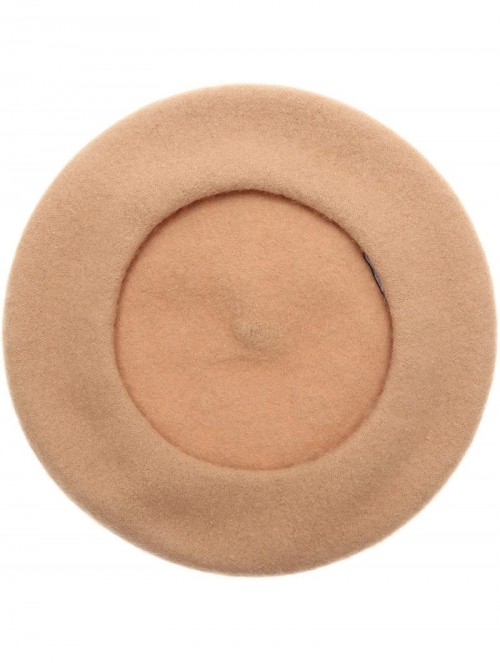 Berets Women's Winter French Style Beret Soft Wool Blend Casual Warm Classic Beret Hats - Sand - CR18UDQ2HSK $15.97