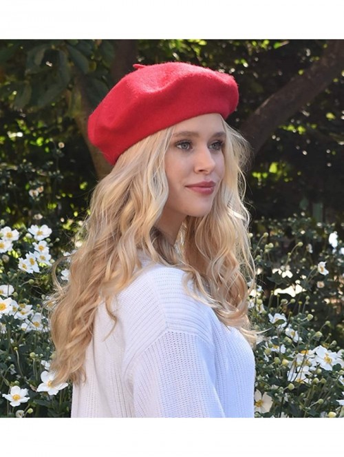 Berets Women's Winter French Style Beret Soft Wool Blend Casual Warm Classic Beret Hats - Sand - CR18UDQ2HSK $15.97