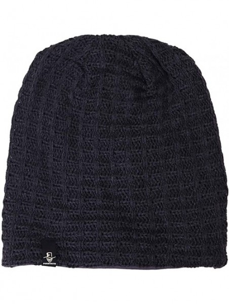 Skullies & Beanies Mens Slouchy Long Oversized Beanie Knit Cap for Summer Winter B08 - B101-dark Grey - CJ196ESN0Q4 $13.49