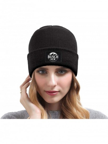 Skullies & Beanies Unisex Knit Hat Fishing-Master-Baiter-Hook- Warm Black Sport Watch Cap - Busch Light Beer - CX1929865A3 $3...