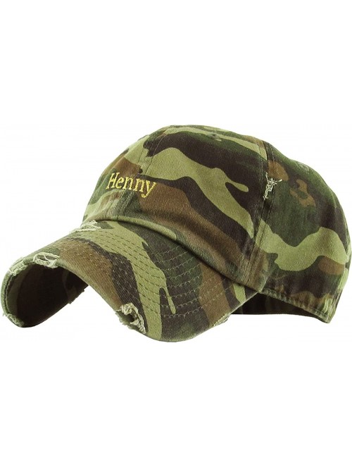 Baseball Caps Henny Leaf Fist Bottle Dad Hat Baseball Cap Polo Style Unconstructed - (9.6) Camouflage Henny Vintage - CB12O8U...