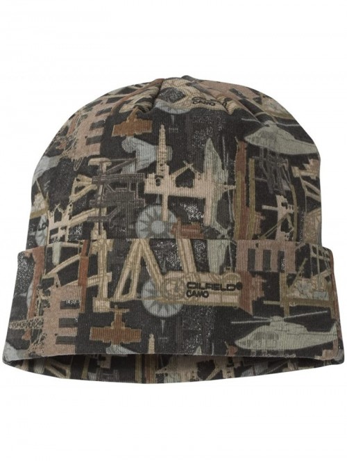 Skullies & Beanies Real Tree- Oilfield- Mossy Oak Camo Knit 12" Hunting Beanies - Oilfield Camo - CN11XJLVSHX $18.52