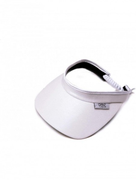 Visors Coil Bling Golf Visor - Wht Clr Dot - C2112JK1B2R $22.00