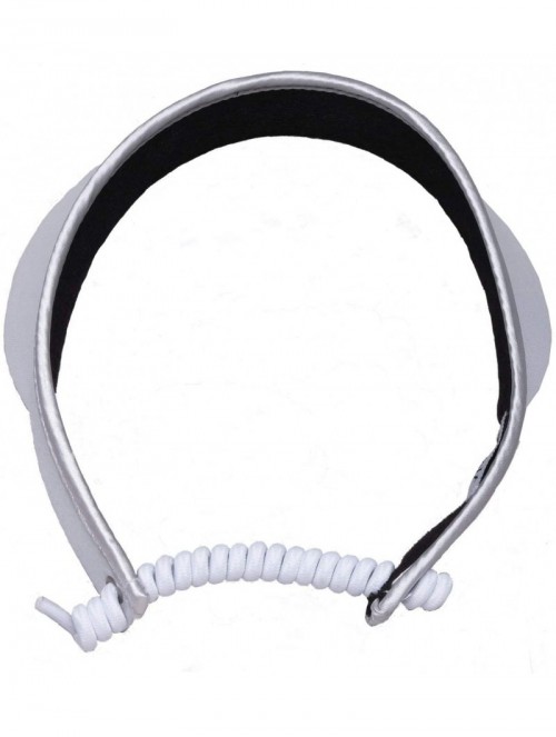 Visors Coil Bling Golf Visor - Wht Clr Dot - C2112JK1B2R $22.00