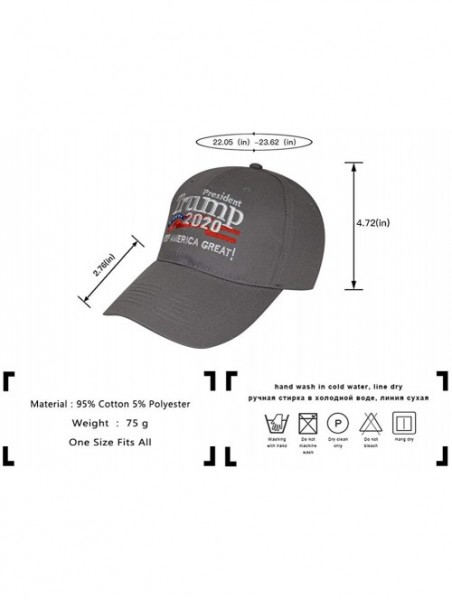 Baseball Caps Trump 2020 Hat & Flag Keep America Great Campaign Embroidered/Printed Signature USA Baseball Cap - Grey Star - ...