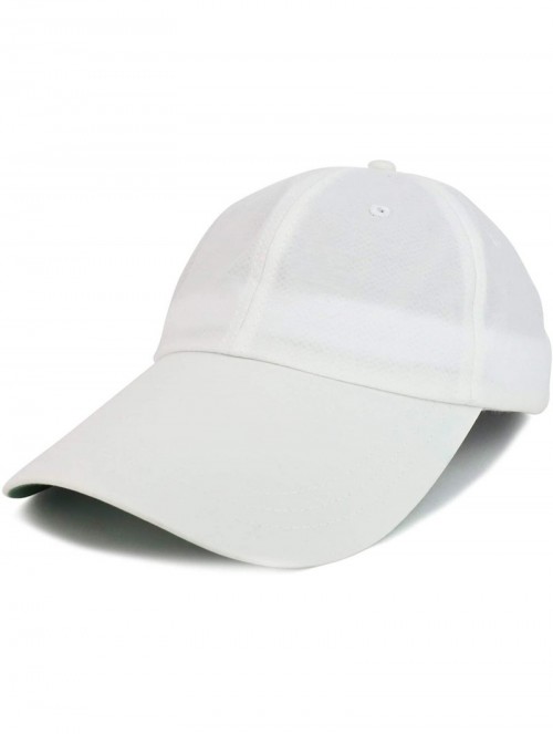 Baseball Caps Lightweight UV 50+ UPF Sunshield Long Bill Mesh Lined Cap - White - CM18T9GC8D0 $27.80