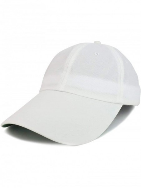 Baseball Caps Lightweight UV 50+ UPF Sunshield Long Bill Mesh Lined Cap - White - CM18T9GC8D0 $27.80