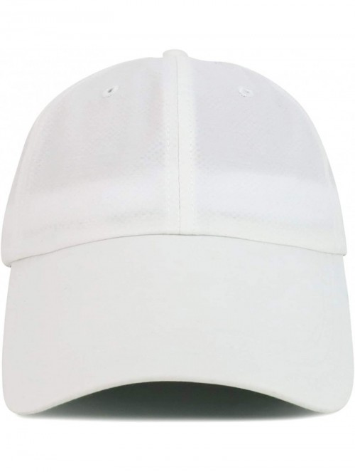 Baseball Caps Lightweight UV 50+ UPF Sunshield Long Bill Mesh Lined Cap - White - CM18T9GC8D0 $27.80