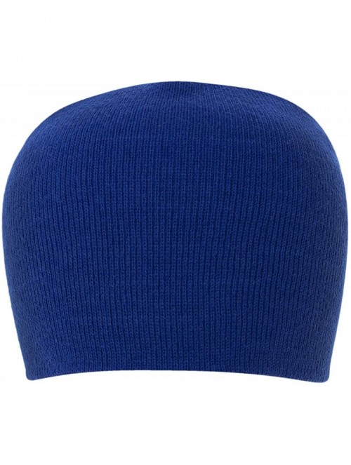 Skullies & Beanies 100% Soft Acrylic Solid Color Beanie Winter Hat - Skull Knit Cap - Made in USA - Royal - CB187IX27X3 $38.65