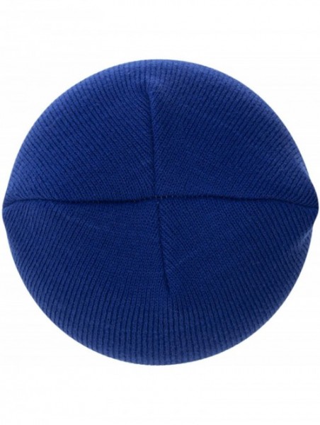 Skullies & Beanies 100% Soft Acrylic Solid Color Beanie Winter Hat - Skull Knit Cap - Made in USA - Royal - CB187IX27X3 $38.65