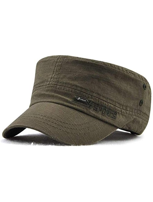 Newsboy Caps Men Beret Hat Cotton Buckle Adjustable Newsboy Hats Cabbie Gatsby Cap - Hat-t4-army Green - C818U0DMEY3 $14.77