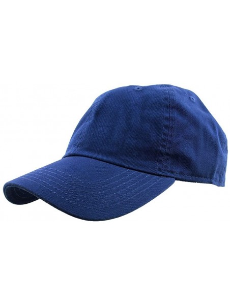 Baseball Caps Baseball Caps 100% Cotton Plain Blank Adjustable Size Wholesale LOT 12 Pack - Royal Blue - CK1833KY2WD $41.39