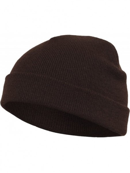 Skullies & Beanies Heavyweight Knitted Beanie- Unisex- 1500KC - Brown - C111IOD4319 $31.63