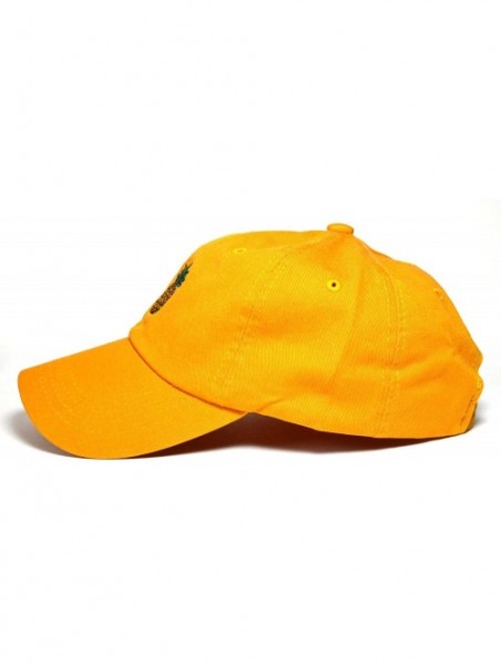 Baseball Caps Pineapple Hat Baseball Cap Polo Style Cotton Unconstructed Hats caps Multi Colors 2 - Mustard - CN1853SUWZM $13.42