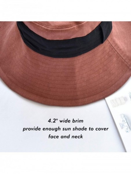 Sun Hats Sun Hats for Women Roll-up Wide Brim Summer Beach Hat Foldable Floppy Cotton Hat - Beige-strappy Hat - CF18RQQ7ND0 $...