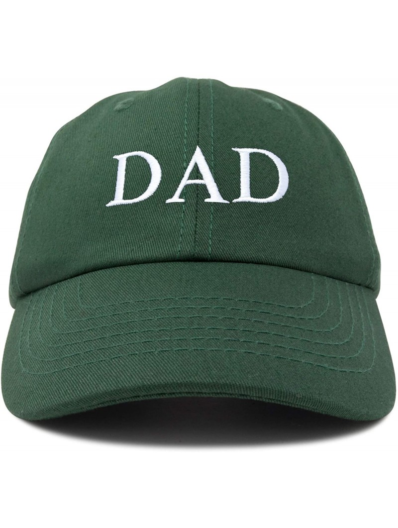 Baseball Caps Embroidered Mom and Dad Hat Washed Cotton Baseball Cap - Dad - Dark Green - C318Q3ET750 $12.17