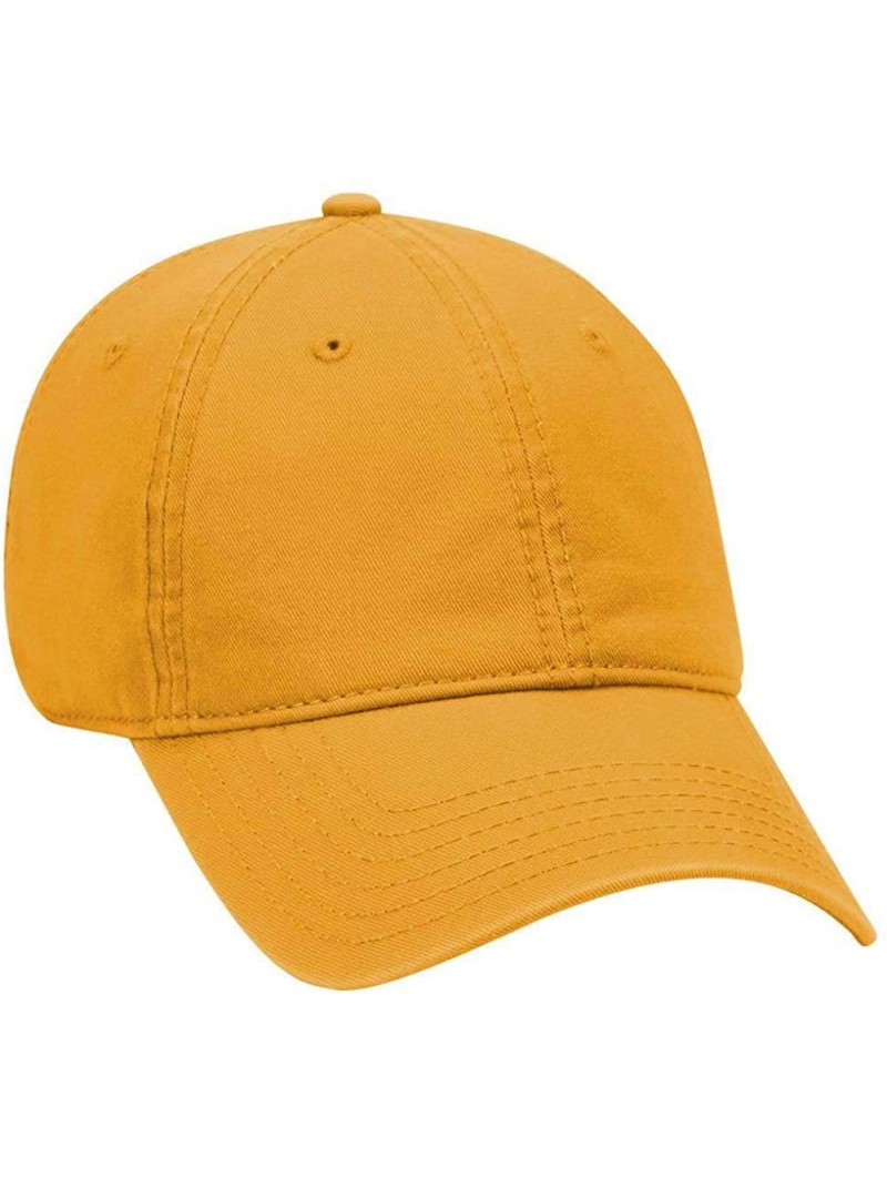 Sun Hats 6 Panel Low Profile Garment Washed Superior Cotton Twill - Gold - CV12IVB82J7 $16.99