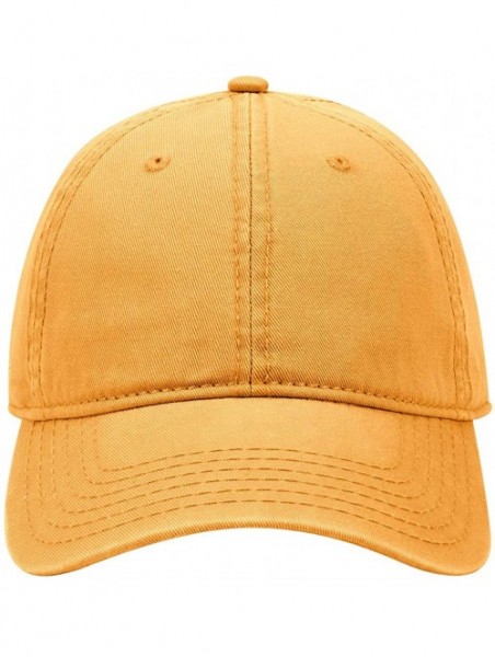 Sun Hats 6 Panel Low Profile Garment Washed Superior Cotton Twill - Gold - CV12IVB82J7 $16.99